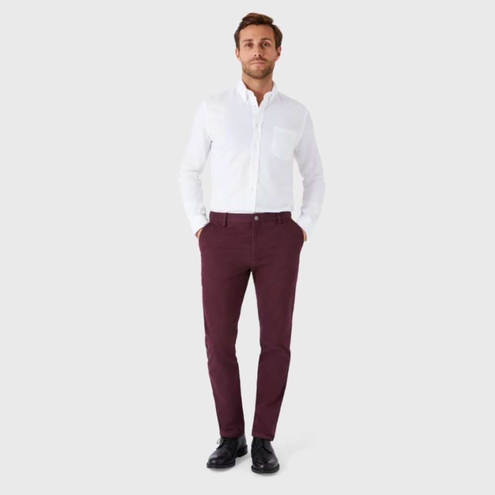 Spoke Smart, office-ready chinos 31W Mulberry